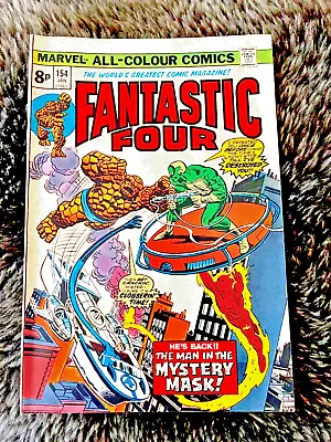 Buy FANTASTIC FOUR #154 MARVEL COMIC JAN 1975 The Man In The Mystery Mask! - Fine • 2.50£