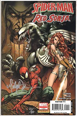 Buy Spider-man Red Sonja #1 Dynamic Forces Df Signed Michael Turner Coa Venom Marvel • 79.99£