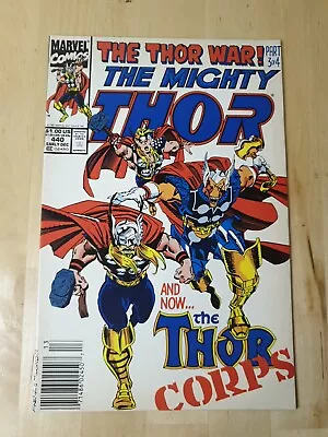 Buy Thor Volume 1 #440 First Printing Newsstand Cover 1st Thor Corps Marvel 1991 • 14.99£
