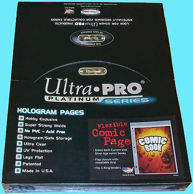 Buy 100 Ultra Pro Platinum COMIC BOOK Flexible PAGES Resealable Binder Pocket 3 Hole • 42.81£