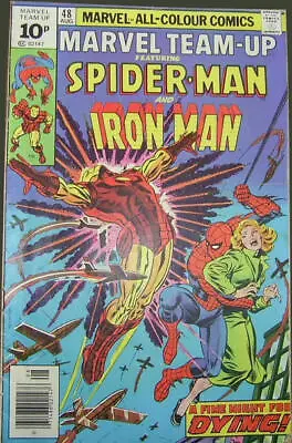 Buy Marvel Team-Up (1972) #  48 UK Price (7.0-FVF) Iron Man 1976 • 9.45£