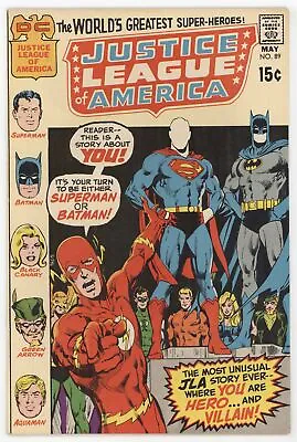 Buy Justice League Of America 89 DC 1971 VF Superman Batman Flash Green Lantern Arro • 26.03£