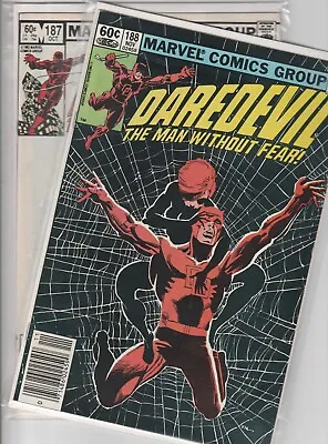 Buy Marvel 1982 Daredevil VF+ 187 188 189 190 191 Miller Elektra Stick Epic Issues • 22.31£