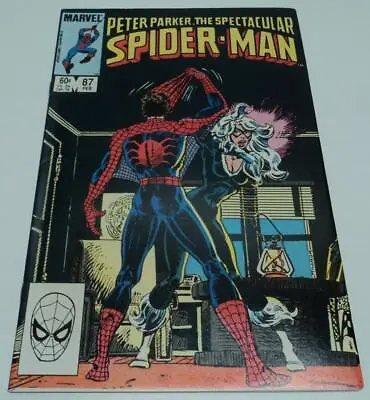 Buy SPECTACULAR SPIDER-MAN #87 (Marvel Comics 1984) Reveals ID To BLACK CAT (VF-) • 19.70£