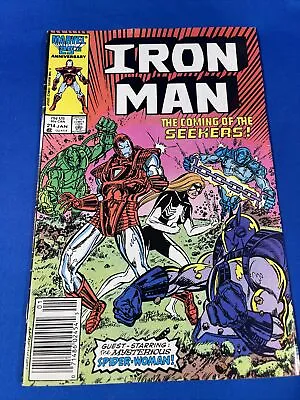 Buy Invincible Iron Man #214 (Marvel Comics, January 1987) Mysterious Spider-Woman, • 3£