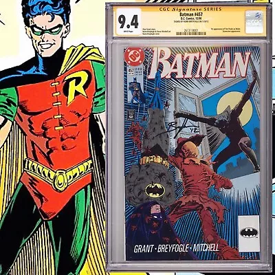 Buy CGC 9.4 SS Batman #457 Signed By Norm Breyfogle 1st Tim Drake As Robin • 395.30£