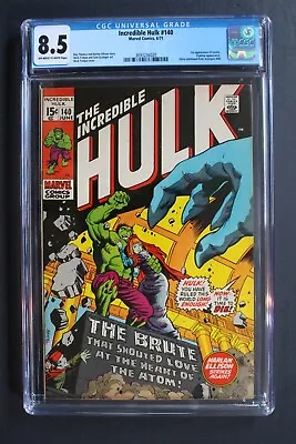 Buy INCREDIBLE HULK #140 Vs PSYKLOP 1971 Avengers 1st JARELLA Harlan Ellison CGC 8.5 • 147.91£