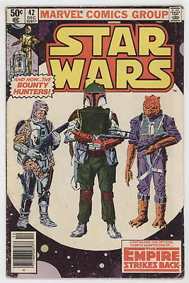 Buy Star Wars 42 Marvel 1981 VG FN 1st Boba Fett Empire Strikes Back Darth Vader • 110.69£