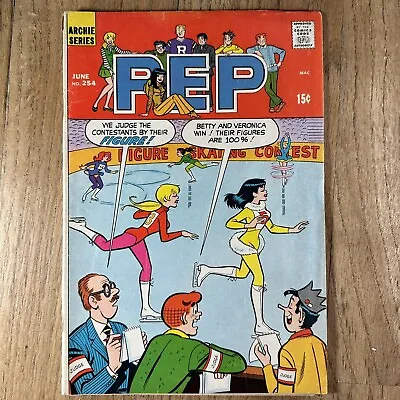 Buy Pep #254 Betty Veronica Innuendo Cover Early Bronze Age Archie Comics 1971 VG+ • 9.49£