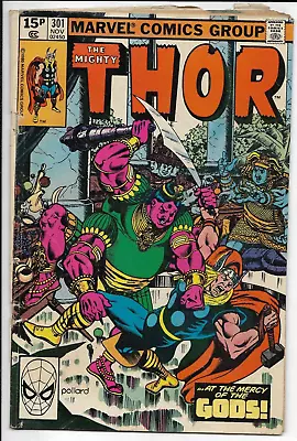 Buy The Mighty Thor #301 Marvel Comics Gruenwald Macchio Pollard Stone 1980 G/VG • 4.50£