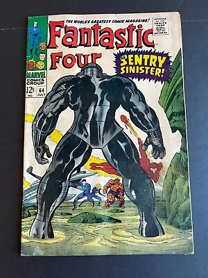 Buy Fantastic Four #64 -  1st Appearance Of Kree Sentry, Crystal (Marvel, 1967) G/VG • 11£