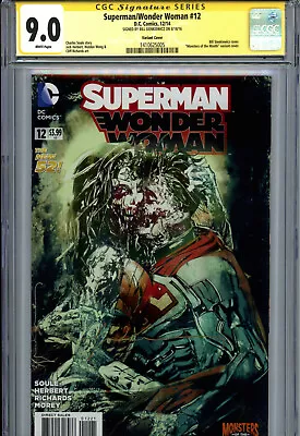 Buy Superman Wonder Woman #12 (2014) Marvel CGC 9.0 Variant Signed Bill Sienkiewicz • 52.77£