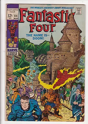 Buy Fantastic Four #84, Marvel Comics 1969 FN 6.0 Iconic Dr Doom Cover  Lee/Kirby • 39.72£