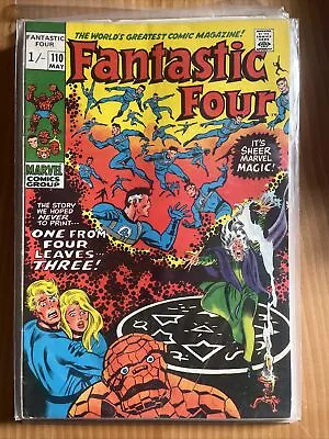 Buy FANTASTIC FOUR #110, PENCE VARIANT, VG, Marvel Comics (1971) • 80£