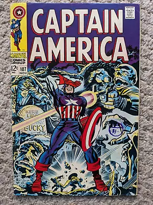 Buy CAPTAIN AMERICA #107 (1968) Lee & Kirby; Mid-grade With Lovely High Grade Cover • 27.95£