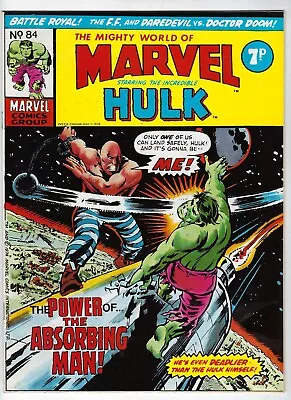 Buy MIGHTY WORLD OF MARVEL # 84 -UK Marvel Comic 11 May 1974- Hulk Fantastic Four VF • 6.95£