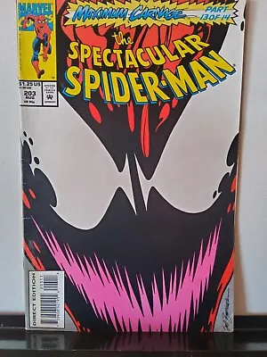 Buy The Spectacular Spider-Man No203 August 1993 Maximum Carnage Part 13 Of 14 • 15£