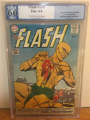 Buy Flash #120 1961 Pgx 6.0 1st Meeting Of Flash And Kid Flash Reveals Id Book Story • 237.18£