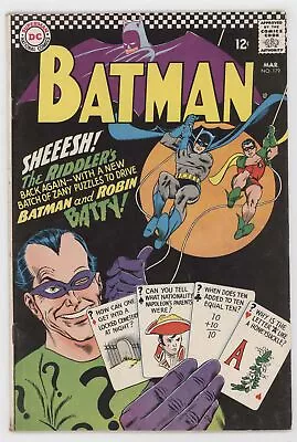 Buy Batman 179 DC 1966 FN Gil Kane 2nd Riddler Robin Playing Cards • 175.89£