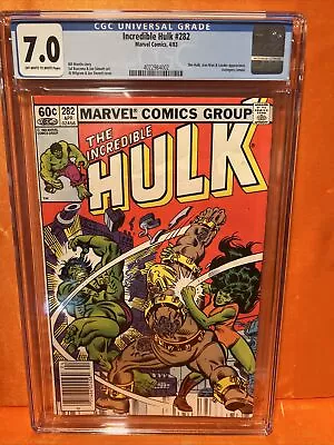 Buy Incredible Hulk #282 Cgc 7.0 1983  ++ 1st Meeting With She-hulk ++ • 39.41£