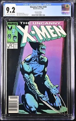 Buy Uncanny X-Men #234 NEWSSTAND CGC 9.2 Off White/White Wolverine Cover Marvel  ‘88 • 48.26£