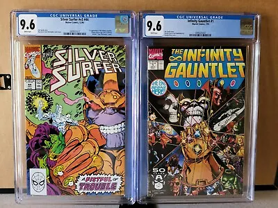 Buy Infinity Gauntlet # 1 & Silver Surfer #44   CGC 9.6 Marvel 1st Infinity Gauntlet • 256.95£
