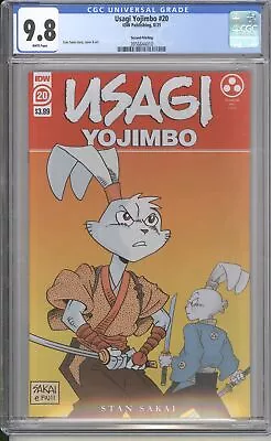 Buy Usagi Yojimbo #20 CGC 9.8 WHITE Pages (IDW,Jul 2021) 2nd Print • 59.96£