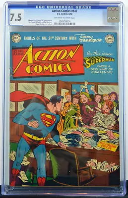 Buy ACTION COMICS #147 CGC 7.5 Superman 1950 3rd Highest Grade • 869.67£