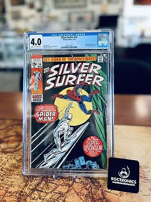 Buy Silver Surfer #14 CGC 4.0 Marvel Comics Spider-Man Crossover! • 119.93£