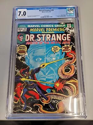 Buy Marvel Premiere #10 CGC 7.0 VINTAGE KEY Doctor Strange Death Of Ancient One • 99.94£