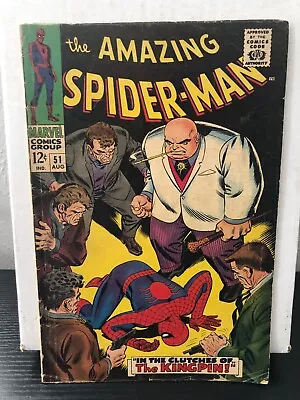 Buy 1967 Marvel Key Comic Book Amazing Spider-Man #51 2nd App Kingpin Good Condition • 79.90£