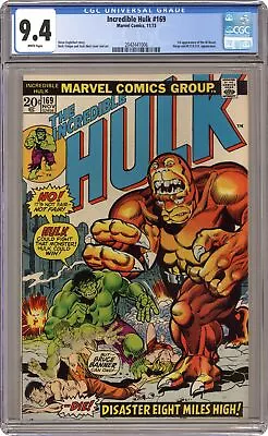 Buy Incredible Hulk #169 CGC 9.4 1973 2042441006 • 276.71£