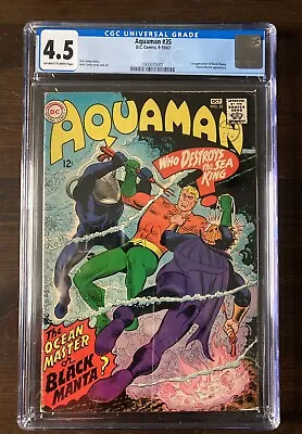 Buy Aquaman #35 CGC 4.5 1st Black Manta Volume 1 DC Comics 1967. New Movie • 235£