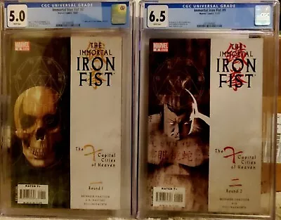 Buy Iron Fist 8 & 9 CGC Graded. 1st App Of The Immortal Weapons. Marvel 2007 • 31.86£