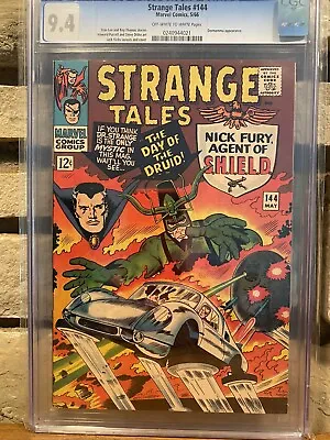 Buy STRANGE TALES 144 CGC 9.4 OW/W (5/66) Nick Fury, Dr. Strange! Only 14 Higher • 239.85£