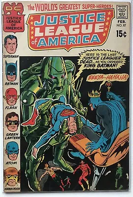 Buy Justice League Of America #87 Cents US Edition Feb 1971 Great Neal Adams Cover • 9.99£