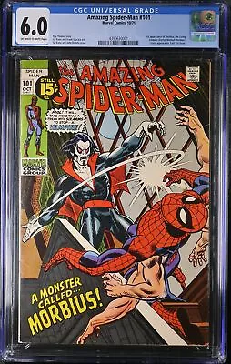 Buy Amazing Spider-Man #101 CGC FN 6.0 1st Full Appearance Of Morbius! Marvel 1971 • 287.07£