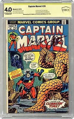 Buy Captain Marvel #26 CBCS 4.0 SS Thomas/ Starlin 1973 18-3B50655-040 2nd Thanos • 131.92£