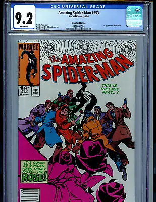 Buy Amazing Spider-man #253 CGC 9.2 NM-  Marvel 1984 1st Rose K75 • 157.69£