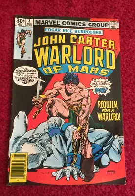 Buy Free P & P: John Carter, Warlord Of Mars #3, Aug 1977, Wolfman & Kane! (KG) • 6.99£