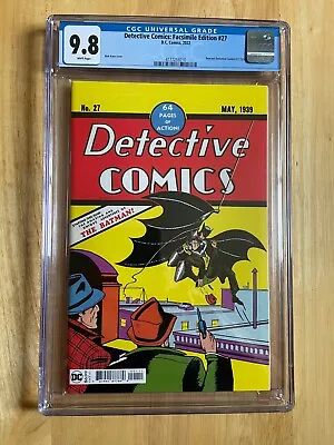 Buy Detective Comics Facsimile #27 - Cgc 9.8! Bob Kane Cover! • 98.83£