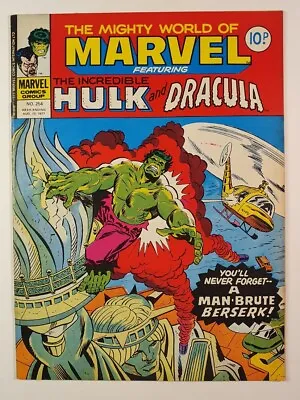 Buy Mighty World Of Marvel Hulk. Dracula #254 ⚰1977 Captain America Like New Vfnm • 11£