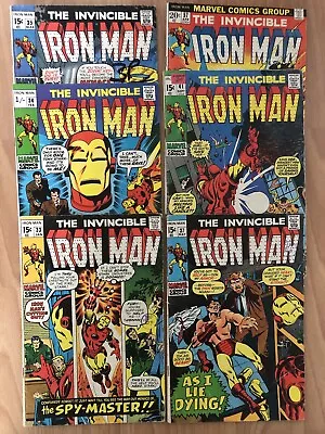 Buy Iron Man # 33 34 35 37 41 57 Bronze Age Marvel Lot • 15£