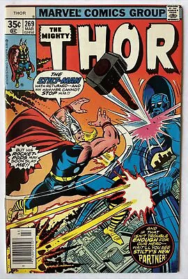 Buy The Mighty Thor #269 • Pizzaz Insert Intact! Stilt-Man Cover! Bronze Marvel 1976 • 3.99£