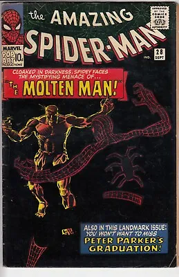 Buy Amazing Spider-Man 28 - 1965 - Ditko - 1st Molten Man - Fine • 299.99£