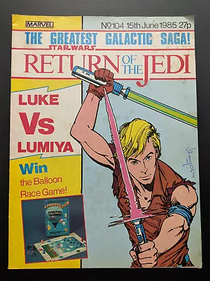 Buy Return Of The Jedi No 104, June 15th 1985, Star Wars Weekly UK Marvel Comic  • 6.99£