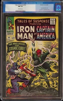 Buy Tales Of Suspense # 80 CGC 9.4 OW (Marvel, 1966) 1st Classic Cube, Red Skull Cvr • 393.25£
