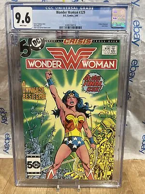 Buy Wonder Woman #329 CGC 9.6 DC 2/86) Crisis Crossover; Last Issue Graded Comic • 60.28£