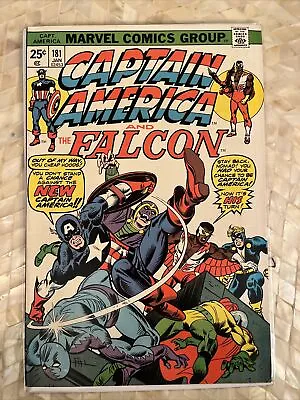 Buy CAPTAIN AMERICA #181 1975 1st App Of Roscoe Simons As Captain America! Marvel • 7.12£