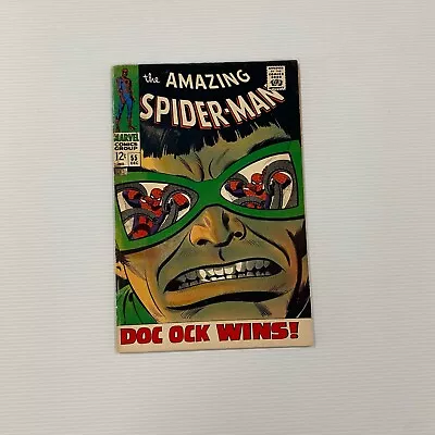 Buy Amazing Spider-Man #55 1967 VG- Cent Copy **Faint Coffee Ring On Front Cover** • 115£